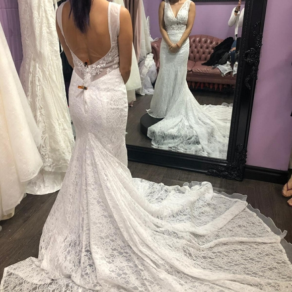 Mermaid Dress with Train - Picture 5 of 8